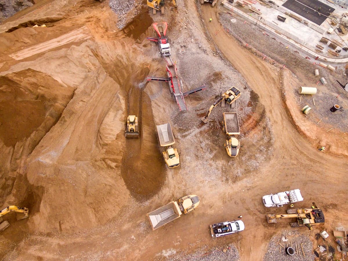 Aerial view of the Siguiri mine — the kind of ground truth the ARP assessment verifies.